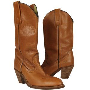 Vintage Frye Brown Leather Cowboy Boots Western 7105